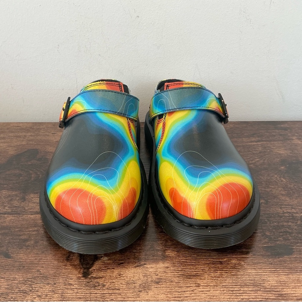 Dr. Martens ISHAM GENIX NAPPA RECLAIMED THERMAL MAP LEATHER SLINGBACK MULE - Picture 6 of 8